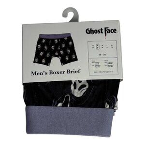 Bioworld Ghost Face Men's Boxer Brief S 28 30 Black Purple White NWT